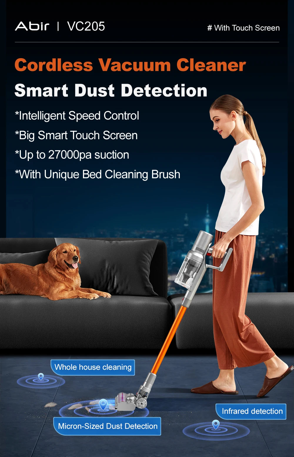 ABIR VC205 Cordless Handheld Vacuum