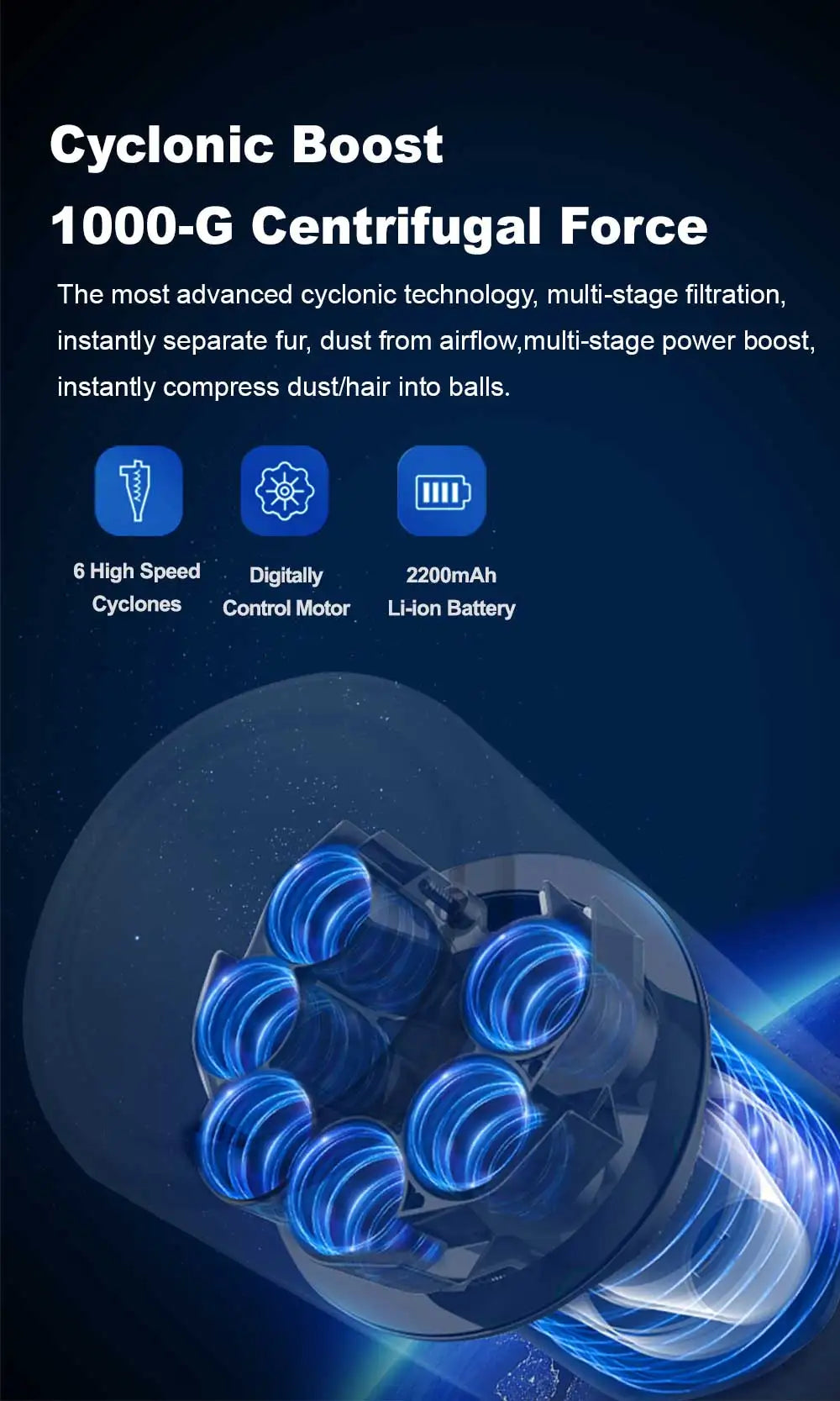 ABIR VC205 Cordless Handheld Vacuum