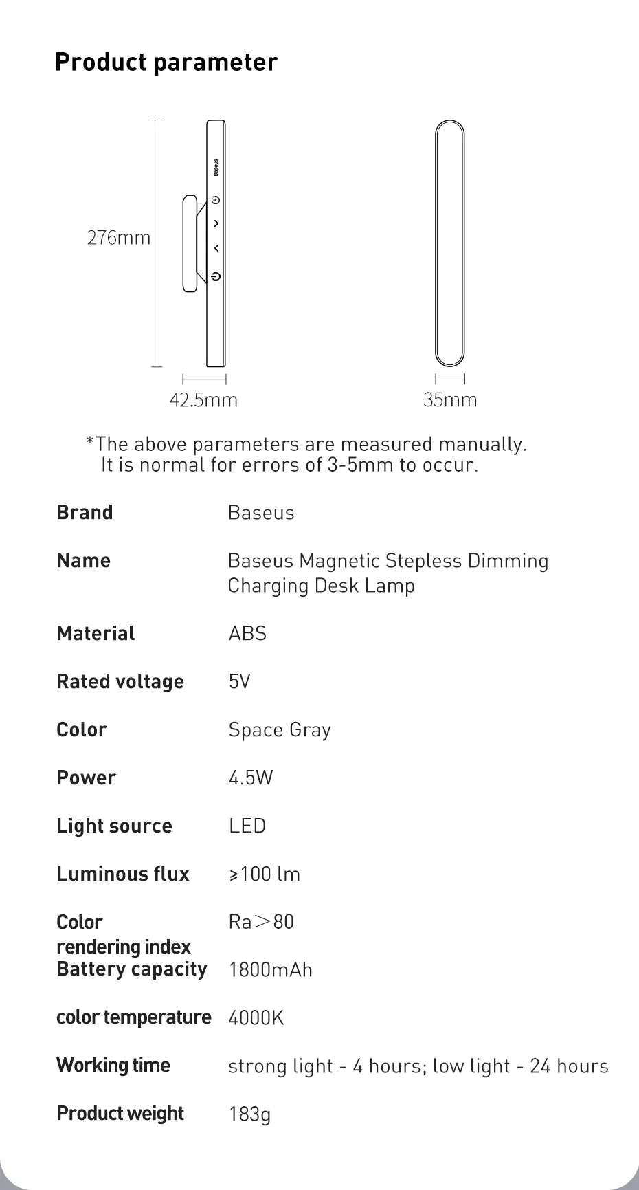 Baseus Magnetic Desk Lamp