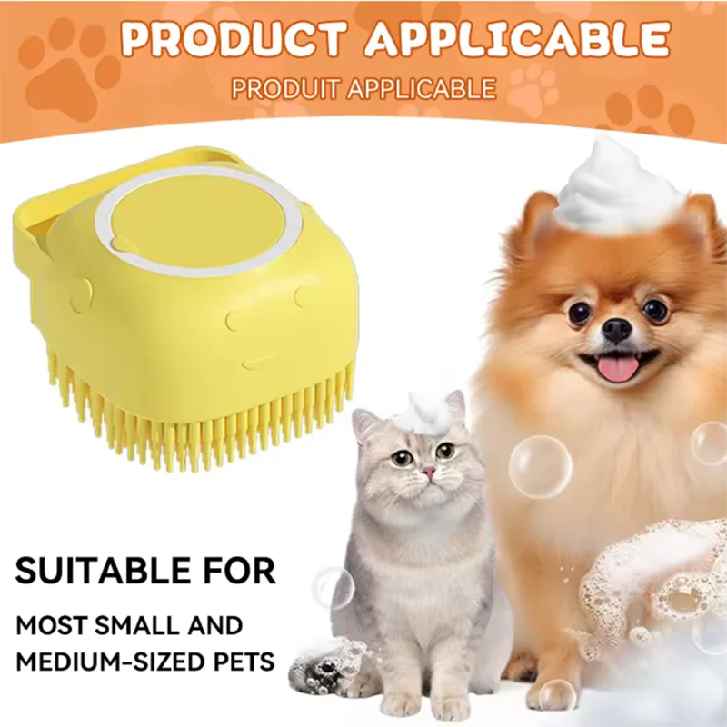 Soft Silicone Pet Bath & Massage Brush