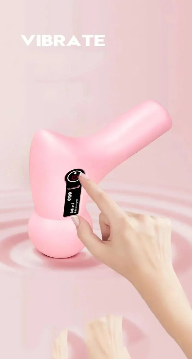 Mini Electric Muscle Massage Gun with 6 Heads & LCD Screen