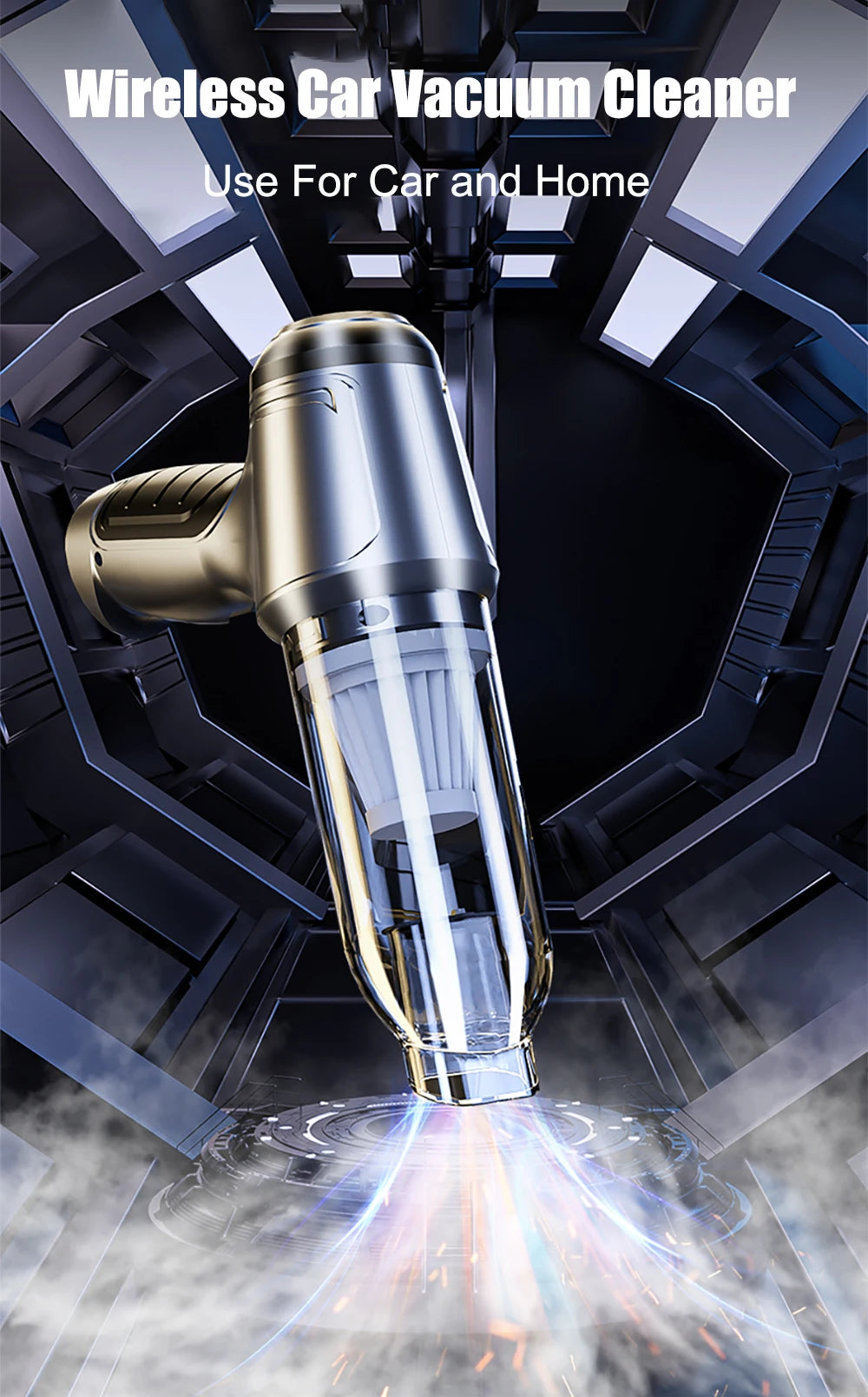 Powerful Wireless Car Vacuum Cleaner
