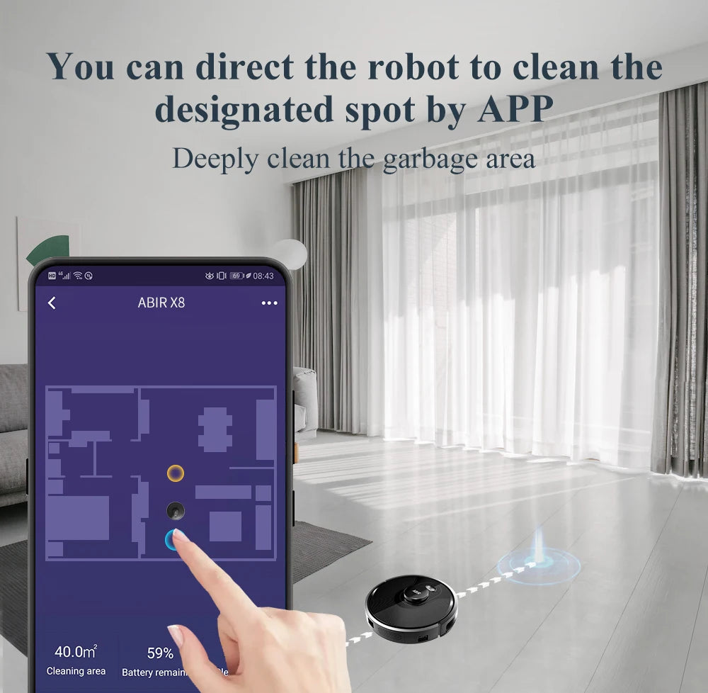 ABIR X8 Robot Vacuum Cleaner