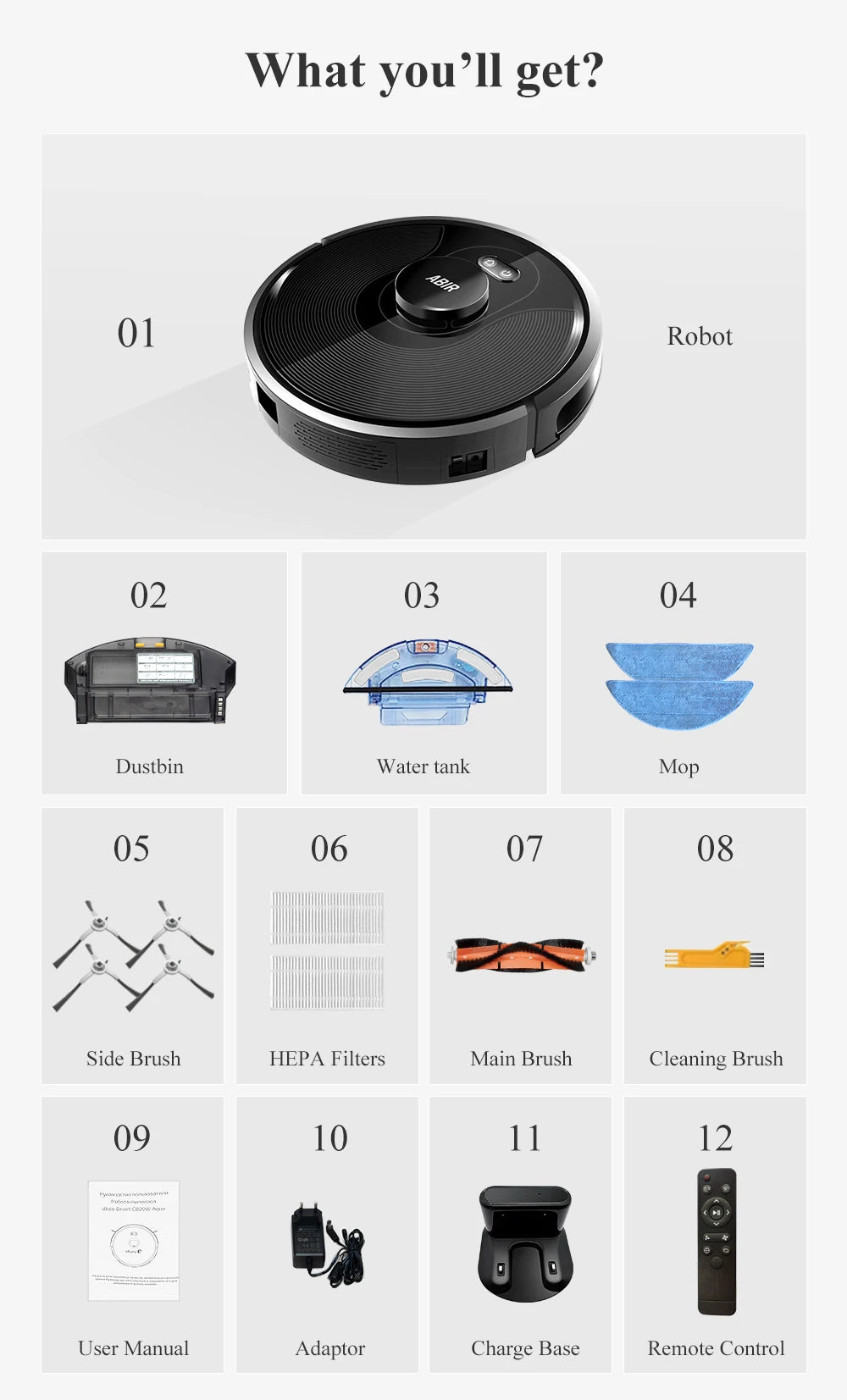 ABIR X8 Robot Vacuum Cleaner