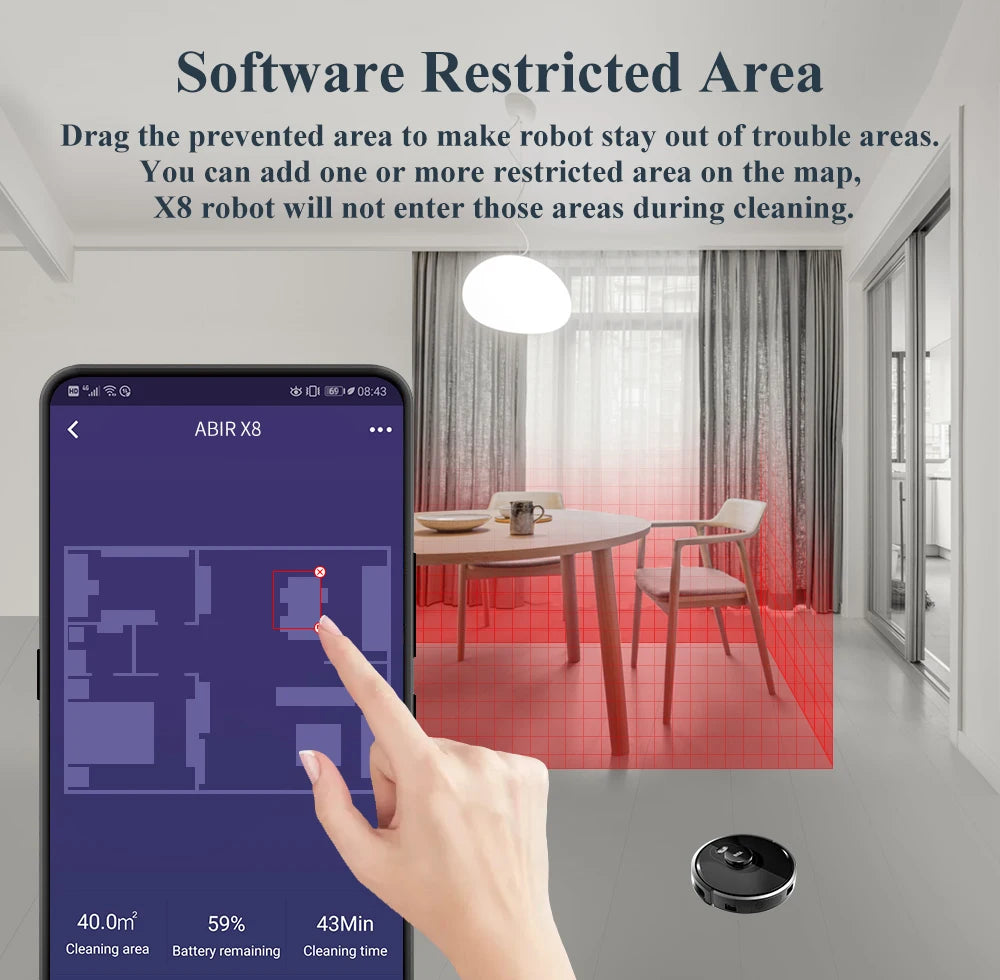 ABIR X8 Robot Vacuum Cleaner