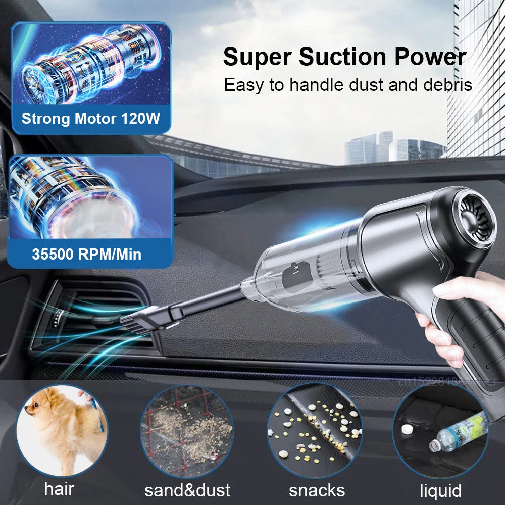 Powerful Wireless Car Vacuum Cleaner