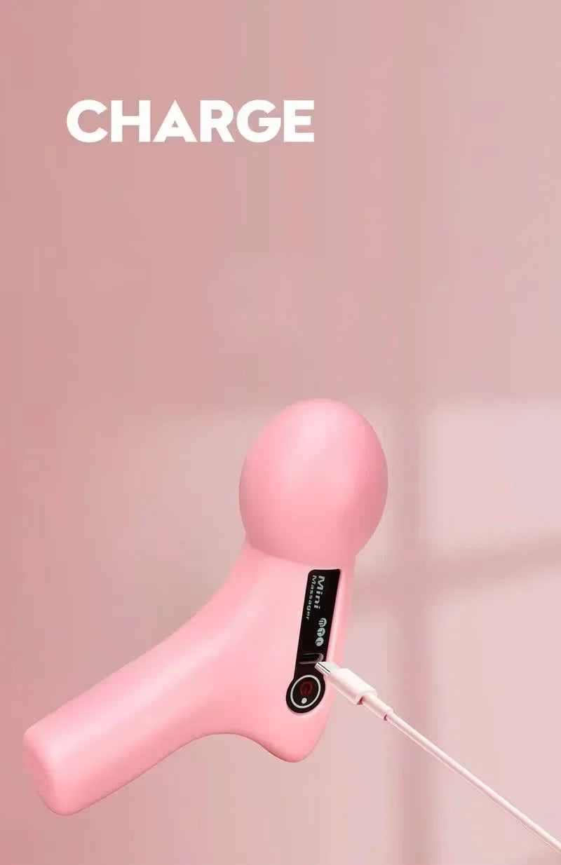 Mini Electric Muscle Massage Gun with 6 Heads & LCD Screen