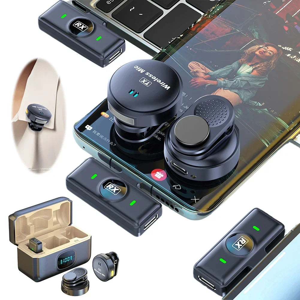 Wireless Magnetic Button Collar Microphone