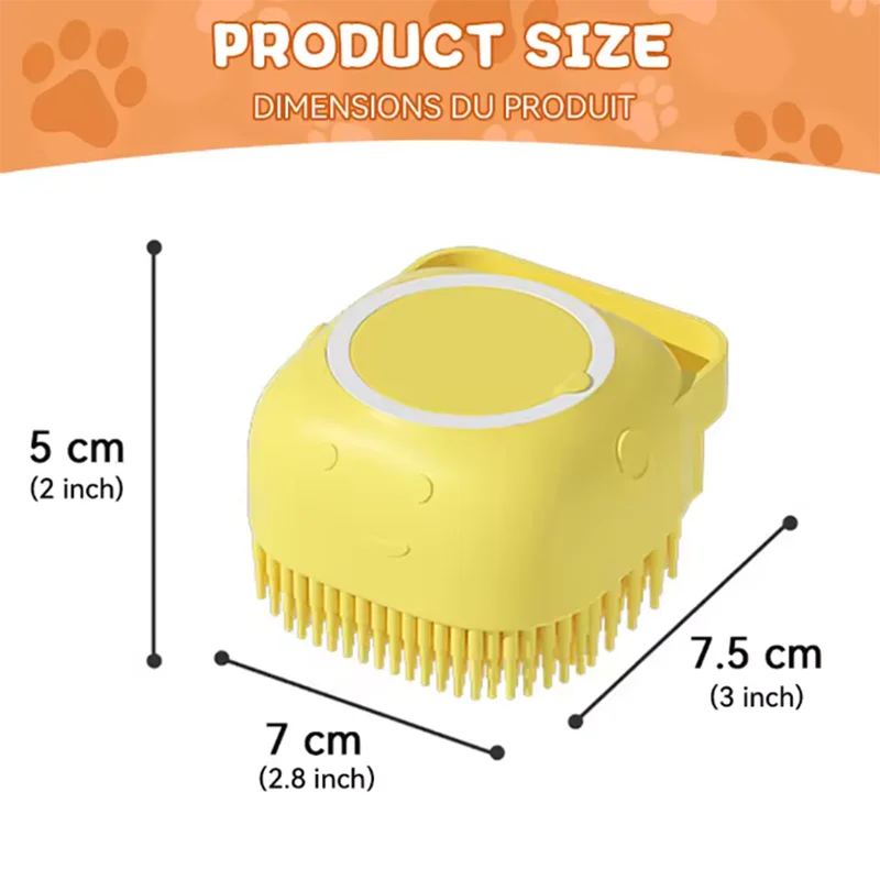 Soft Silicone Pet Bath & Massage Brush