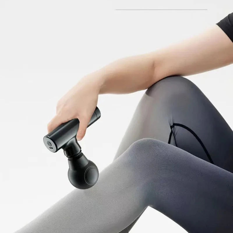 Mini Electric Muscle Massage Gun with 6 Heads & LCD Screen