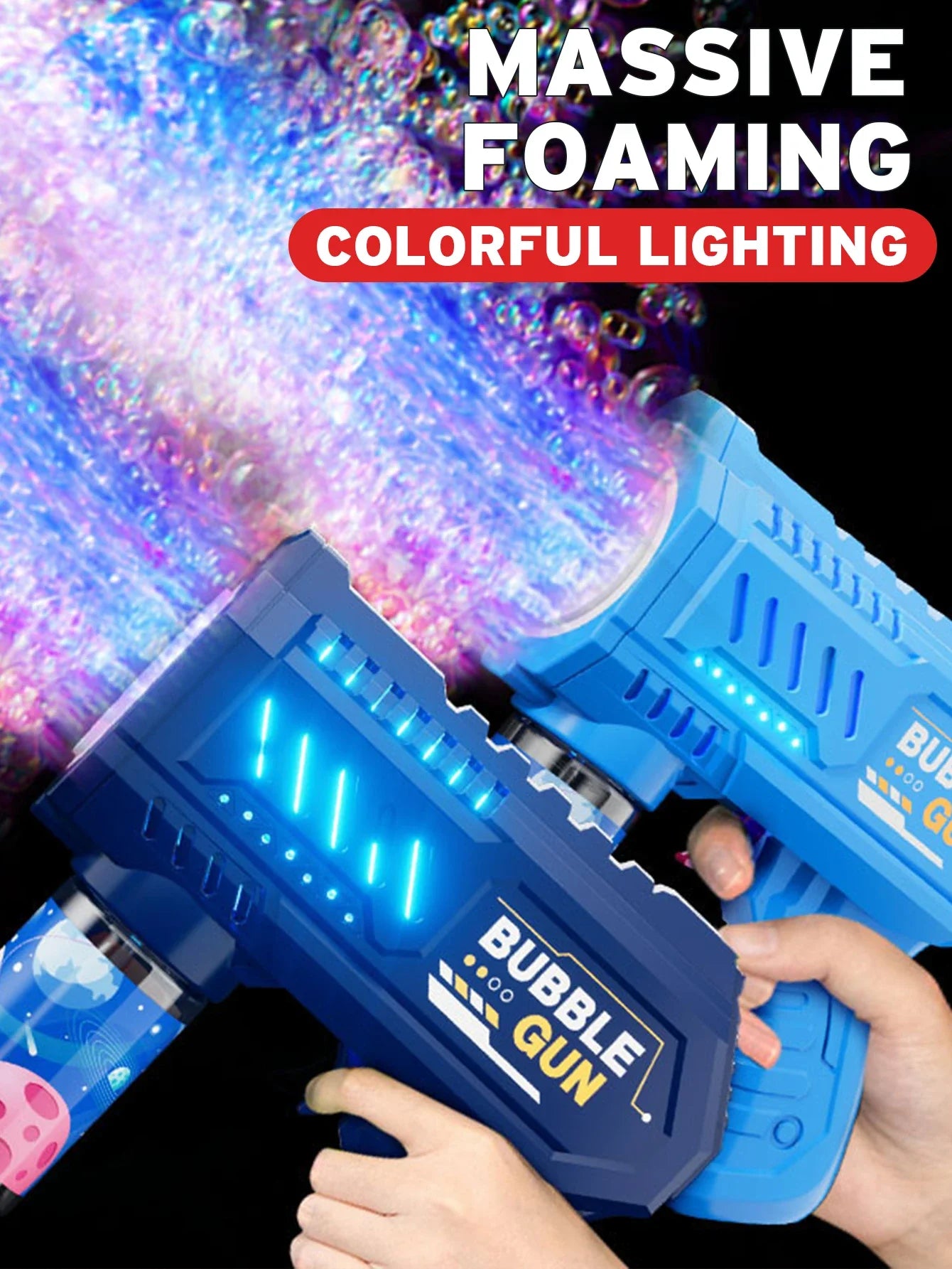 Automatic Bubble Gun with LED Lights