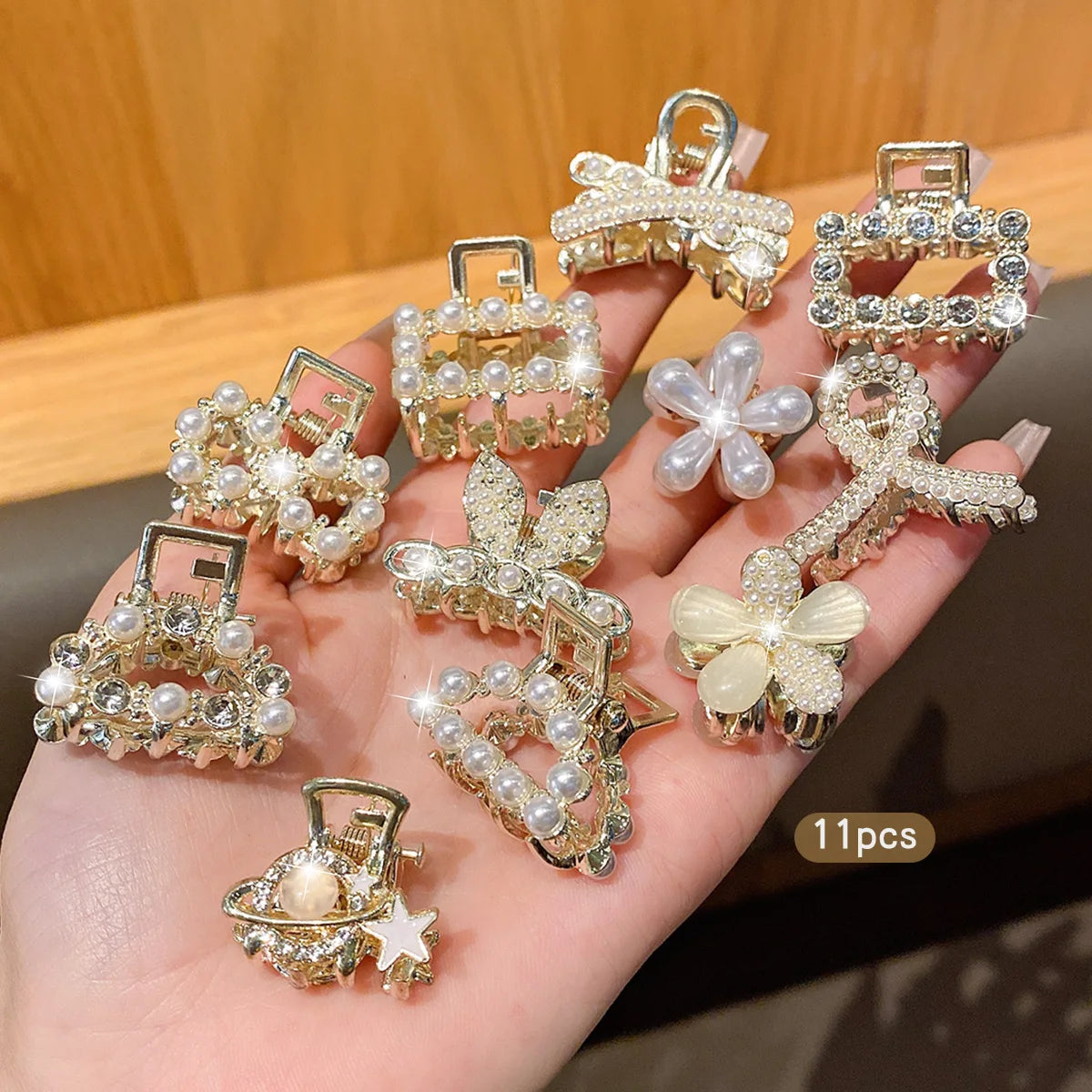 Rhinestone Hair Clips