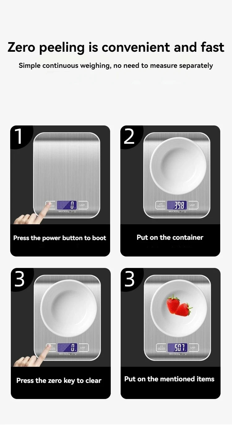 Digital Stainless Steel Kitchen Scale