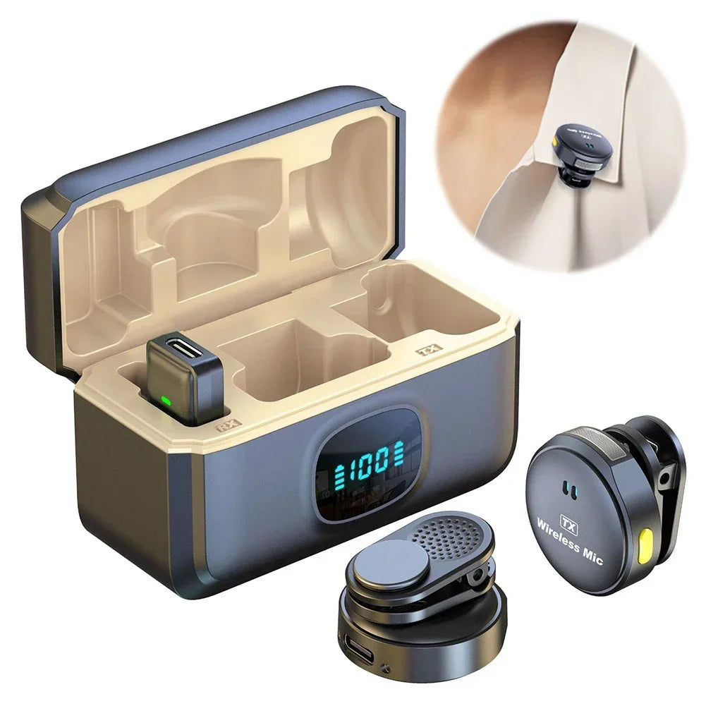 Wireless Magnetic Button Collar Microphone