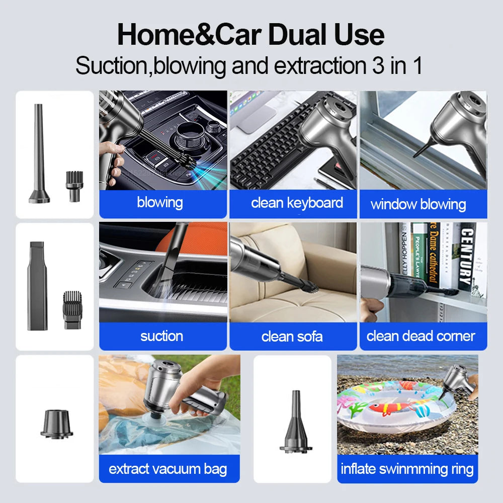 Powerful Wireless Car Vacuum Cleaner