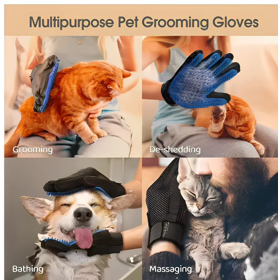 Silicone Pet Hair Grooming Glove