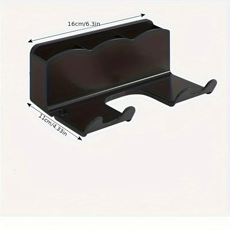 Wall-Mounted Hair Dryer Storage Rack