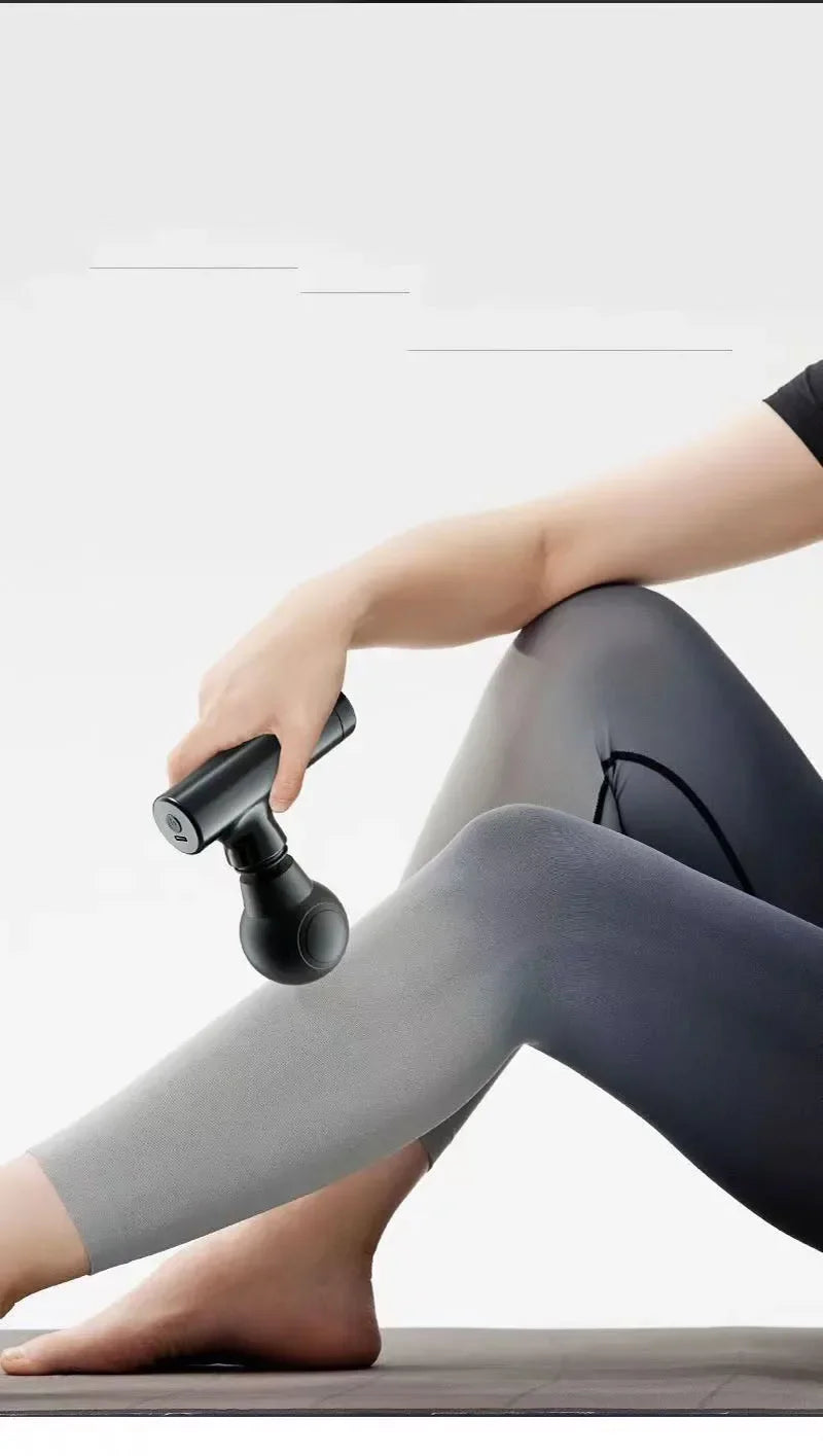 Mini Electric Muscle Massage Gun with 6 Heads & LCD Screen