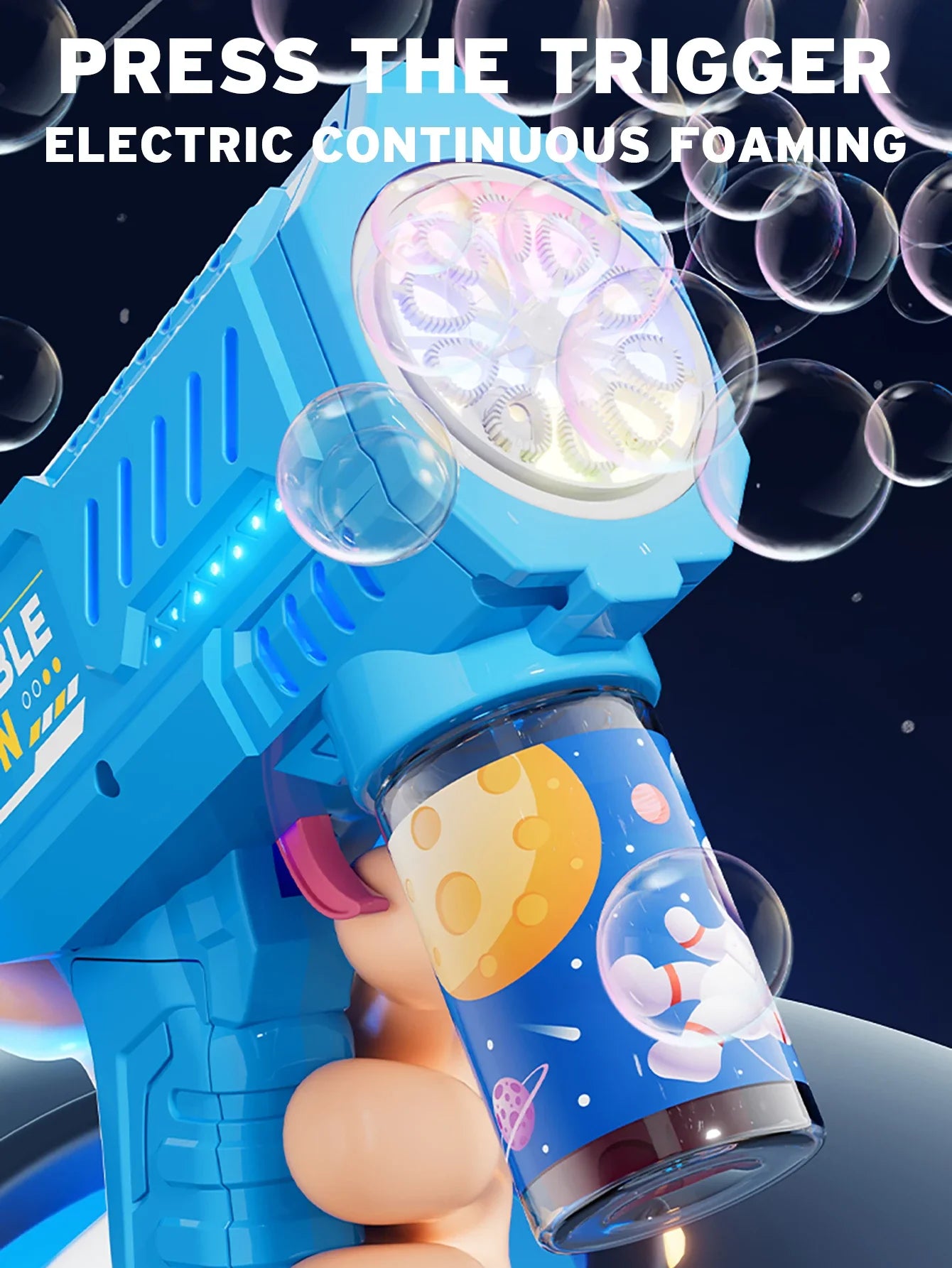 Automatic Bubble Gun with LED Lights