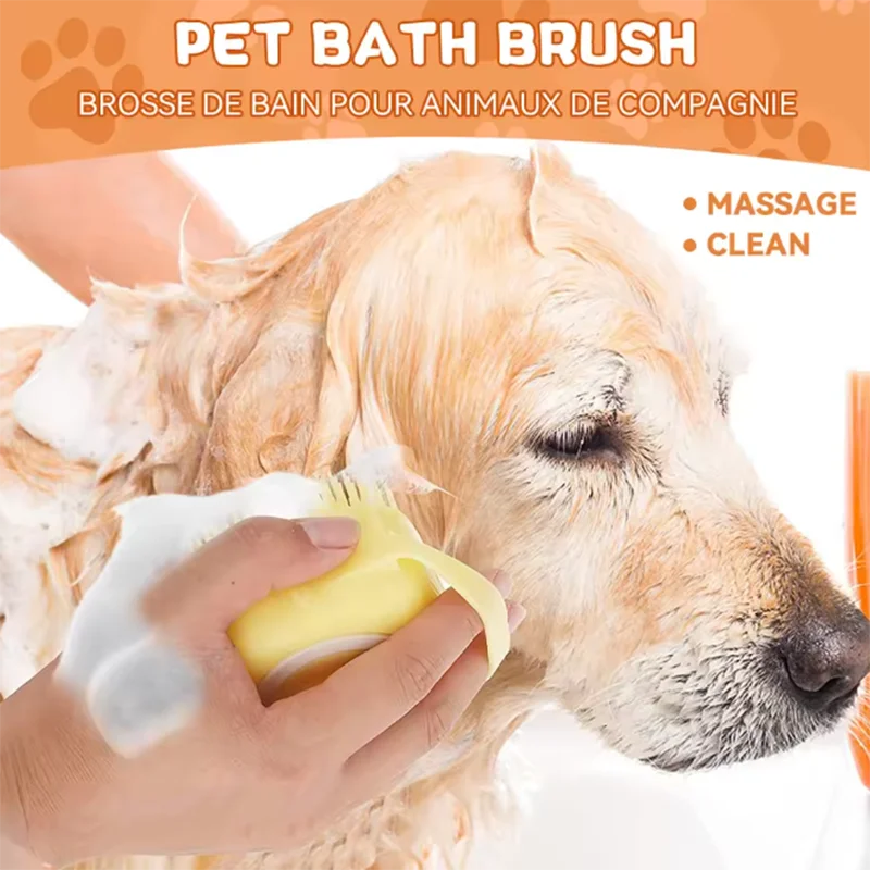 Soft Silicone Pet Bath & Massage Brush