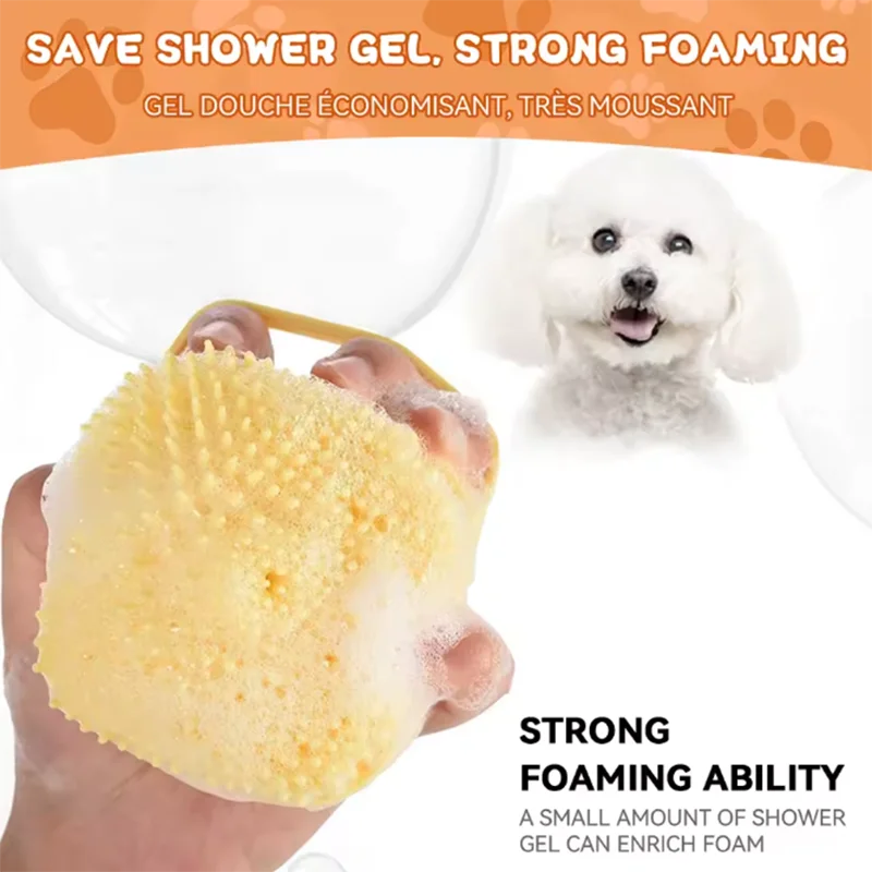 Soft Silicone Pet Bath & Massage Brush