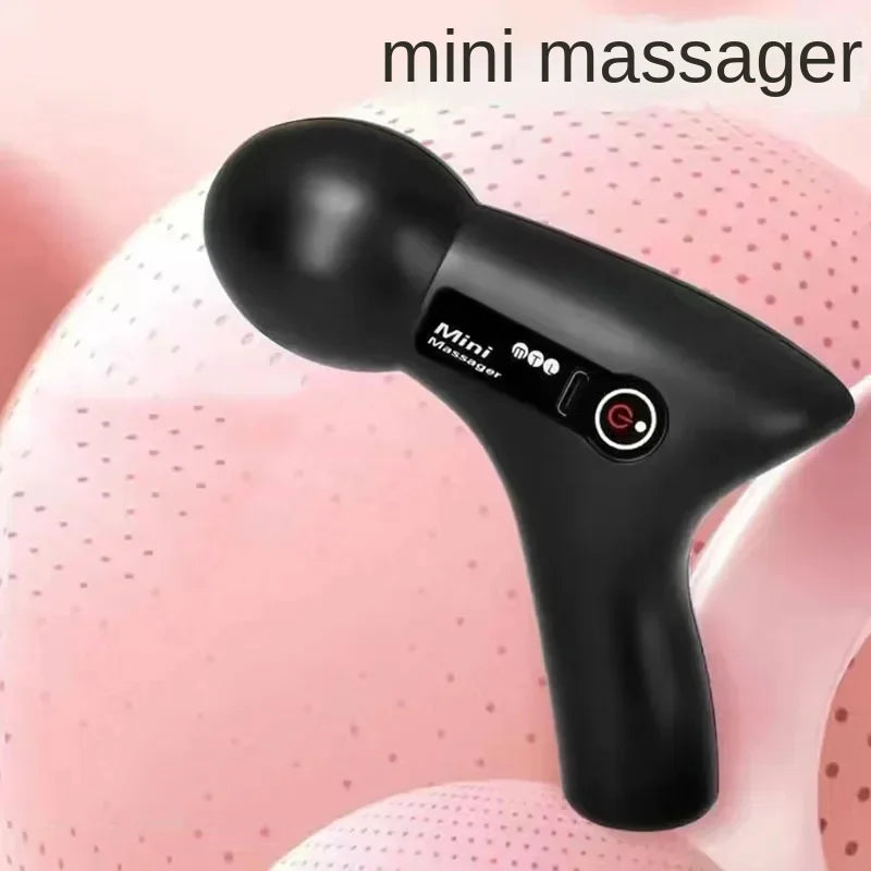 Mini Electric Muscle Massage Gun with 6 Heads & LCD Screen