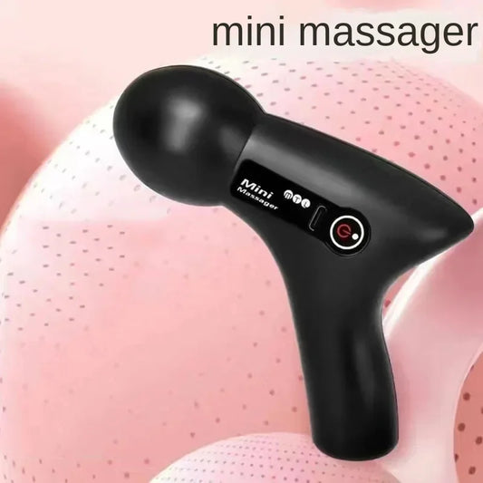 Mini Electric Muscle Massage Gun with 6 Heads & LCD Screen