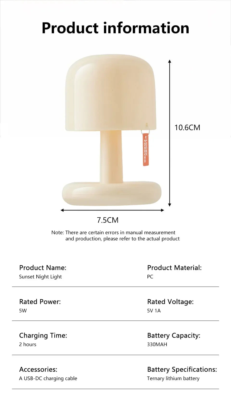 Portable Sunset Night Light
