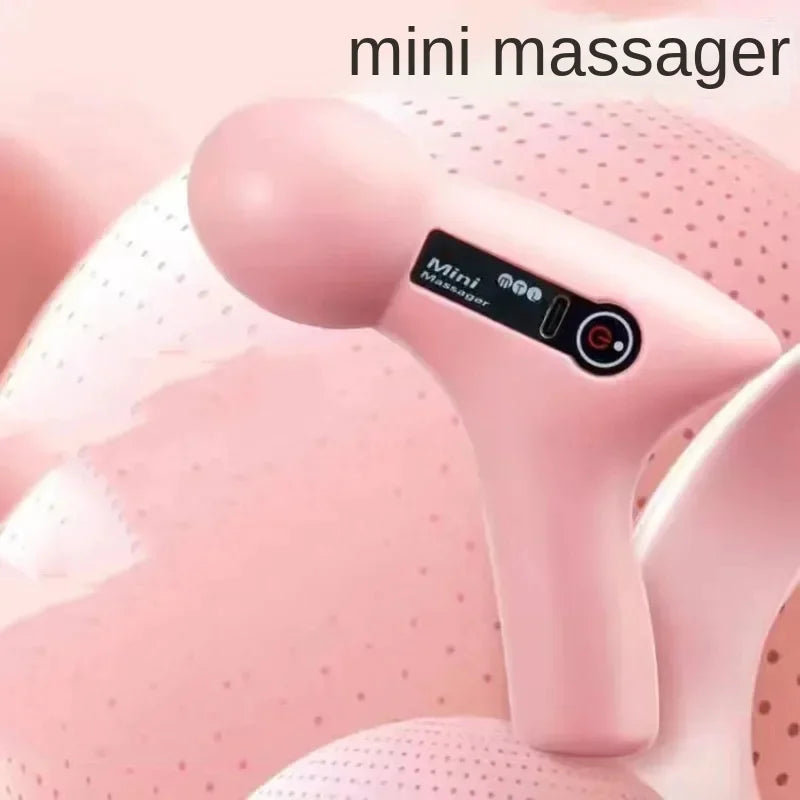 Mini Electric Muscle Massage Gun with 6 Heads & LCD Screen