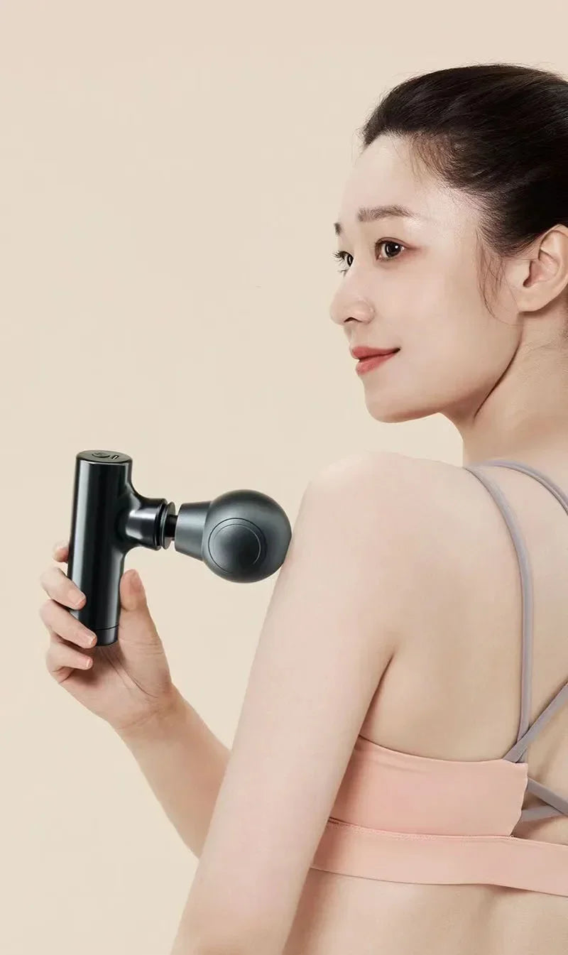 Mini Electric Muscle Massage Gun with 6 Heads & LCD Screen